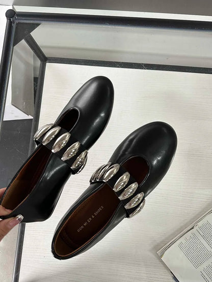 jinran Round Toe Women Flats Loafers Black White Silver Autumn Spring Dress Shoes 2024 New Arrivals Slip On Fashion Ballet Dance Shoes