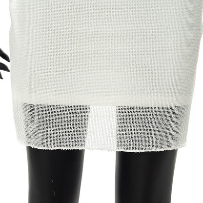 jinran Women Fashion Tow Piece Set Solid Mesh Suspenders Vintage Mini Skirts Sets White Female Clothing 2022 New See-through