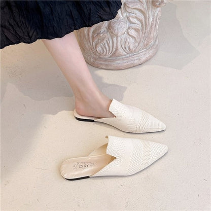 jinran Woman Mules Shoes Outdoor Women Slippers Female Square Toe Shallow Low-heel Casual Shoes Comfortable Slippers Slides New