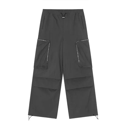 Baggy Black Oversize Men's Cargo Pants Japanese Streetwear Straight Trousers Male Vintage Loose Casual Pocket HipHop