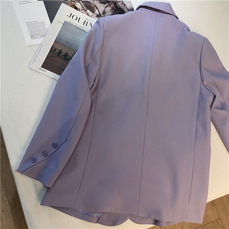 jinran Suit Women 2022 Fashion Suit Spring and Autumn Joker New Purple Jacket Woman Jacket Suit Women Ladies Topcoat Suit Blazer