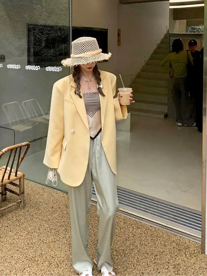 jinran High-Grade Draping Acetate Satin Wide-Leg Pants Women's Summer Thin Ice Silk Cool Smooth Pants Straight Mop Pants