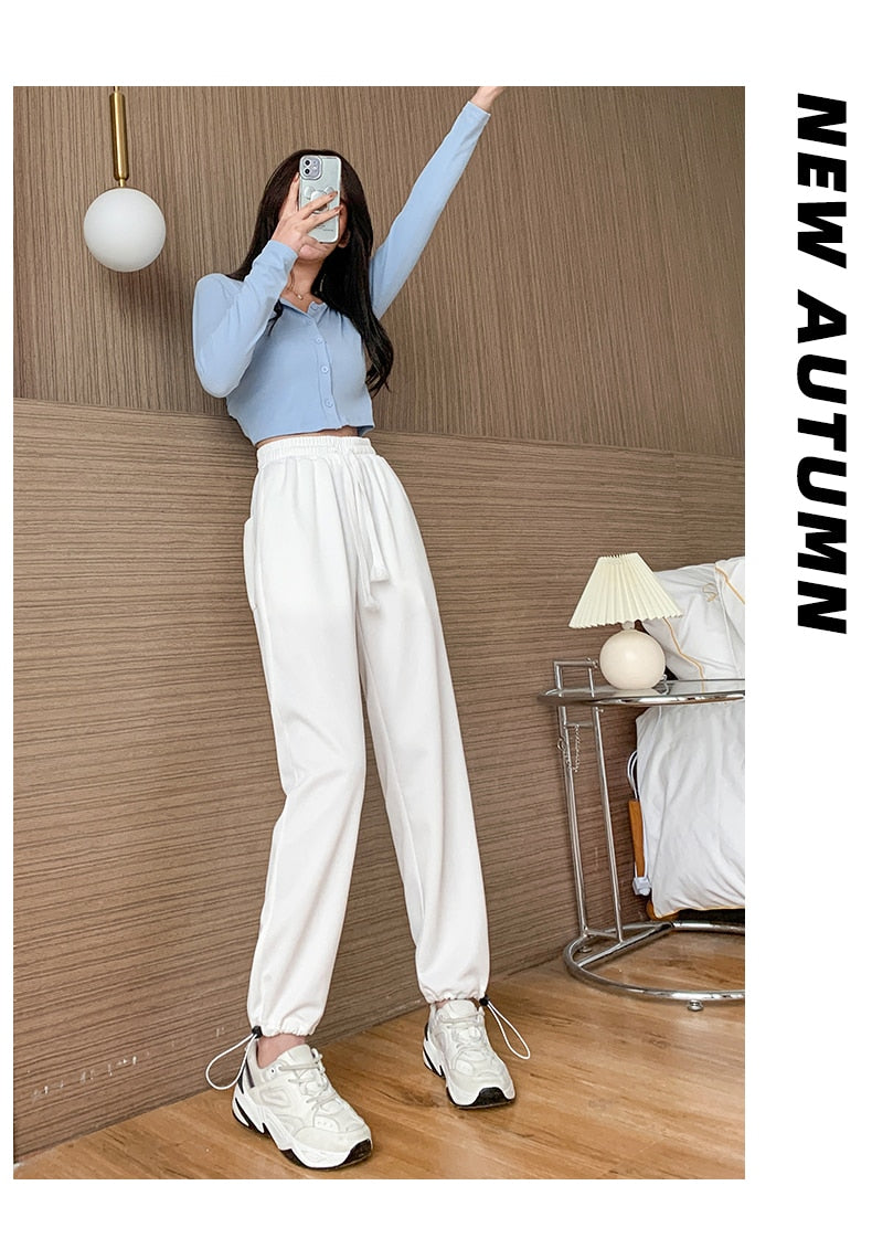 jinran Female New Korean Fashion Wide Leg Pants Women'S Loose In Spring And Autumn, Showing The Trend Of Little Chap Sportswear Lady