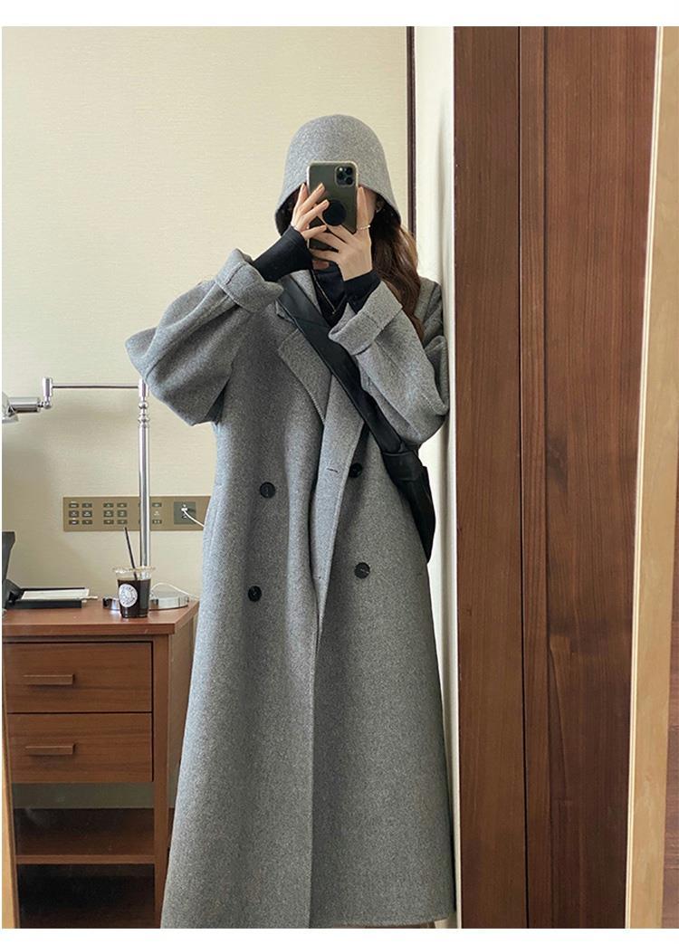 jinran 2022 New Autumn and Winter Suit Collar Camel Colored Woolen Coat Women Knee Length Wool Coat Coat Women Winter Jacket Long Coat