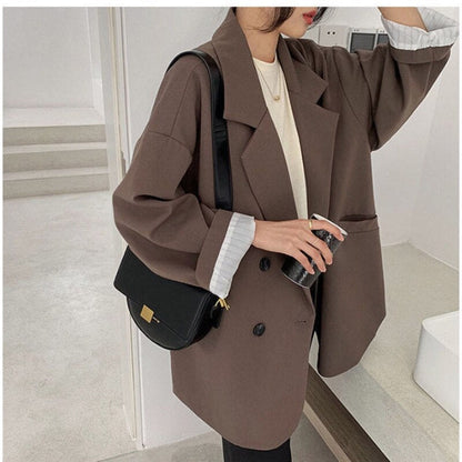 jinran Suit Jacket Female 2022 Spring and Autumn New Long Sleeve Loose Fashion Temperament Commuter Leisure Joker Jacket Suit