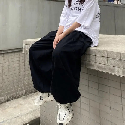 Vintage Baggy Cargo Pants Men Cotton Wide Leg Trousers Male Oversize Retro Loose Casual Japanese Streetwear Hip Hop