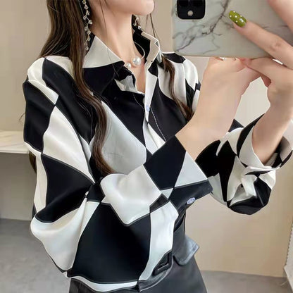 jinran Chiffon Blouse for Women Shirt with A Sense of Design Spring Summer Women Fashion Boho Top Women Korean Fashion Shirts