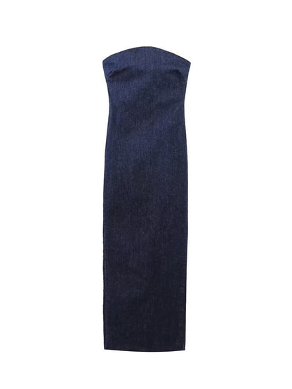jinran 2024 Women New Sexy Elastic Denim Dresses Spring Summer Elegant Sleeveless Slim Fit Party Vestidos High Street Outwear