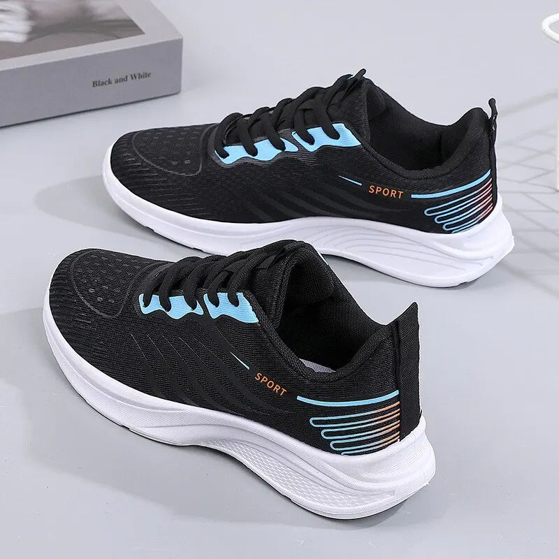 jinran New Spring/Summer Women's Sports Breathable Mesh Lightweight and Anti Slip Versatile Casual Shoes