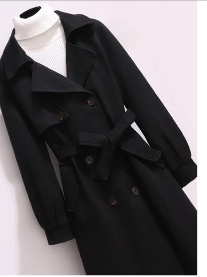 jinran Long Cotton Padded Woolen Coat Women's New Autumn and Winter Temperament High-end Woolen Coat Winter Women Coat Warm 2022 Coats