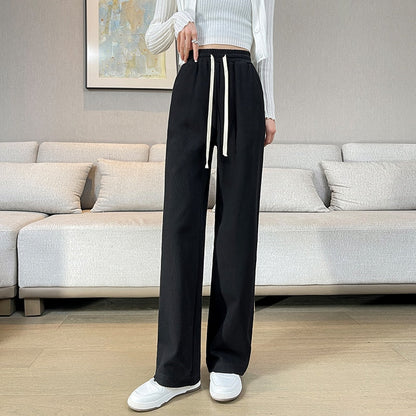 jinran Casual Wide Leg Pants Women'S Spring Autumn New Korean Female Loose High Waist Thin Hanging Feeling Versatile Long Trousers