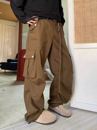 Wide Cargo Pants Men Baggy Oversize Cargo Trousers Male Oversize  Loose Casual Streetwear Hip Hop Pocket Spring