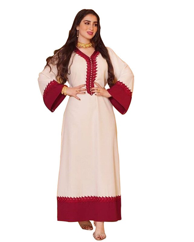 jinran Ramadan Eid Muslim Plus SIze Women's Robe Abaya For Dubai 2022 Prayer Clothes Summer And Wither Embroidery and Diamonds Style