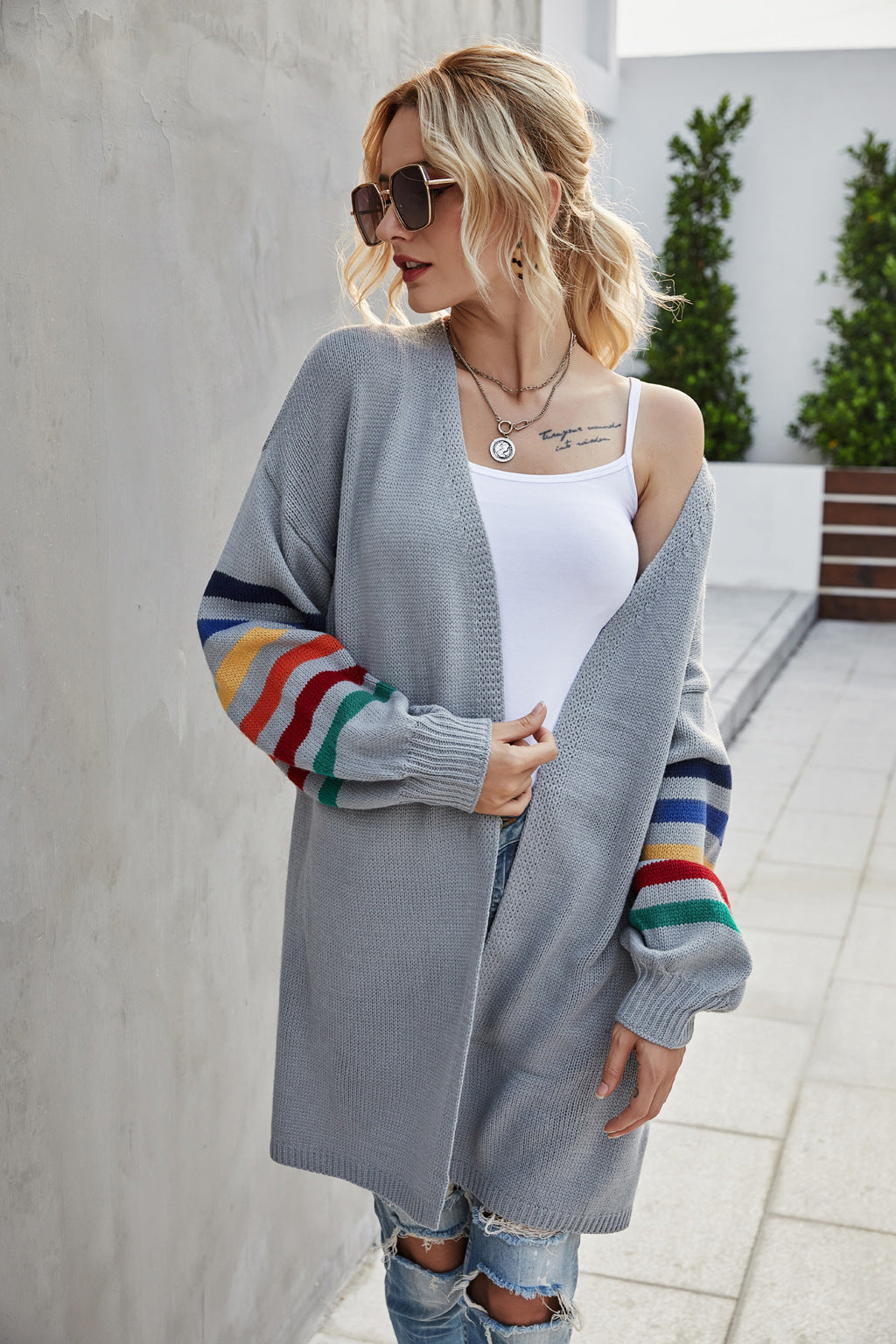 jinran Autumn Winter New Cardigan Sweater Women's Loose Long Sleeve Long Coat Fashion Streetwear Women's Dress Knitted Cardigan Tops