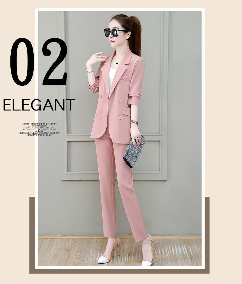 jinran Summer New Korean Fashion Elegant Women's Trouser Suits Office Blazer White Vest Casual Pants Three Piece Set Female Jacket Set