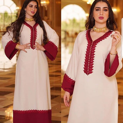 jinran Ramadan Eid Muslim Plus SIze Women's Robe Abaya For Dubai 2022 Prayer Clothes Summer And Wither Embroidery and Diamonds Style