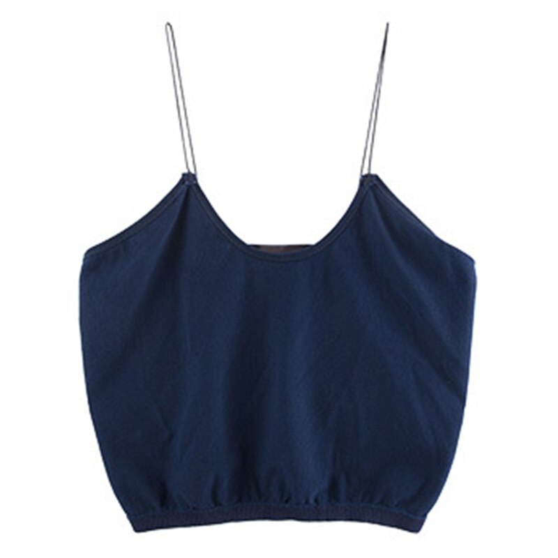 jinran Women Solid Basic Cami Crop Tops 2022 Female Spaghetti Strap Backless Camisole Teen Girls Casual Summer Sexy Seamless Sling Vest