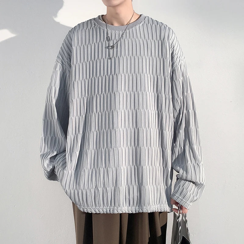 Harajuku Chic T shirts For Men Oversized Tees Spring Man Casual Long Sleeve Tshirt Woman O-neck Loose Pullovers Tops 5XL-M