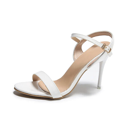 jinran Large Size 45 Women's Sandals 2023 Summer High Heels Fashion Open Toe Sandals Buckle Party Shoes Sexy Thin Heels Wedding Shoes