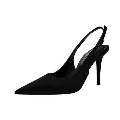 jinran Blue High Heel Shoes for Female Pointed Fashion Sandals Sexy Thin Heels Slip-on Commuter Shoes Shallow Summer  Women's Pumps