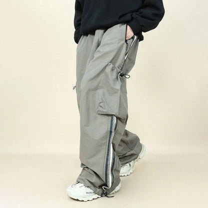 Cargo Parachute Pants Men Oversize Sport Wide Leg Trousers Male Tracksuit Jogging Hip Hop Loose Casual Streetwear