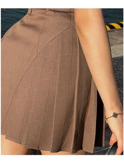 jinran Women A-Line Mini Dress Sexy Spaghetti Strap Bodycon Dress Summer Short Dress Ladies Casual Front Zipper Backless Skinny Dresses