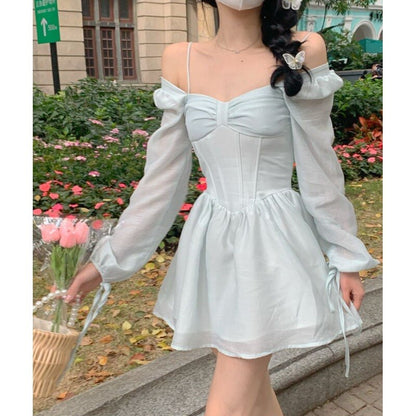 jinran Women Dresses French Elegance Temperament Robe 2023 New Gentle Versatile Fairy Dress Simple Versatile Fashion Female Vestidos