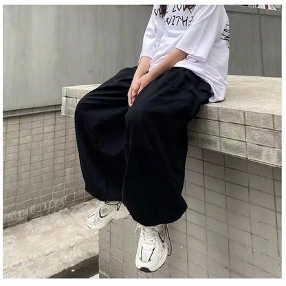 Vintage Baggy Cargo Pants Men Cotton Wide Leg Trousers Male Oversize Retro Loose Casual Japanese Streetwear Hip Hop