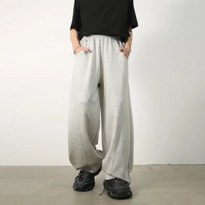 Baggy Sweatpants Men Wide Leg Casual Pants Men Oversize Gray Khaki Trousers Male Loose Korean Streetwear Old Money