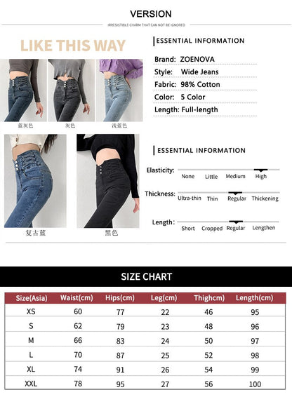 jinran Stretch Jeans Women 2022 Push Up Sexy Retro High Waist Skinny Mom Pants Korean Fashion Denim Trousers Femme Spring New