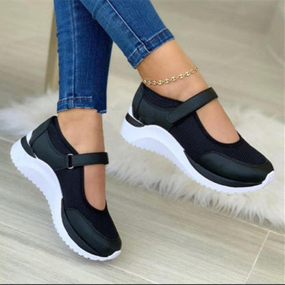 jinran 2022 New Autumn Outdoor Breathable Mesh Shoes Women Casual Platform Sneakers Travel Walking Footwear Large Size Vulcanized Shoes