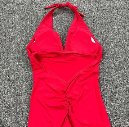 jinran 2024 Deep V Halter Sleeveless Backless Yoga Sets Sport One Piece Jumpsuit Woman Sportwear Gym Workout Overalls Active Wear