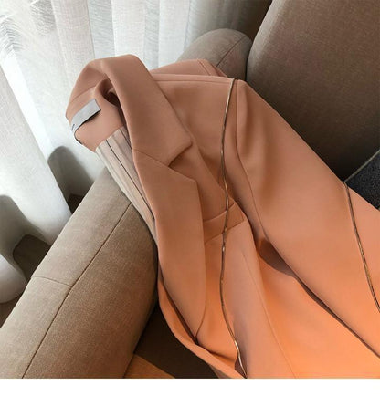 jinran Women's 2022 Spring Autumn Suit Coats Office Lady Solid Working Jacket Korean Fashion Elegant Clothing Female New Streetwear