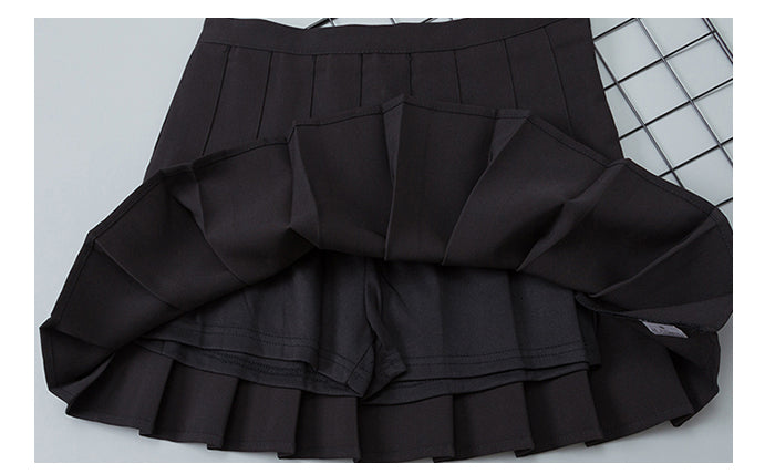 jinran Women Elegant High Waist Pleated A Line Skirt Summer Vintage Harajuku Y2K Plaid Korean Fashion Mini Kawaii Tennis Skirt Grils