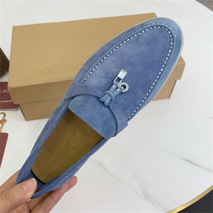 jinran Brand Summer Walk Flat Shoes Woman KidSuede Loafers Leather Fringe Mules Round Toe Flat Casual Shoes Spring Walking Shoes 2022