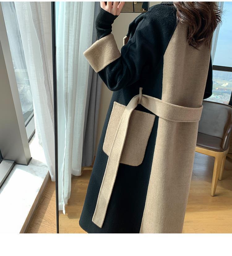 jinran Woolen Coat Women's Fashion Versatile Coat Women's 2022 Spring and Autumn New Style Temperament Button Medium Length Trench Coat