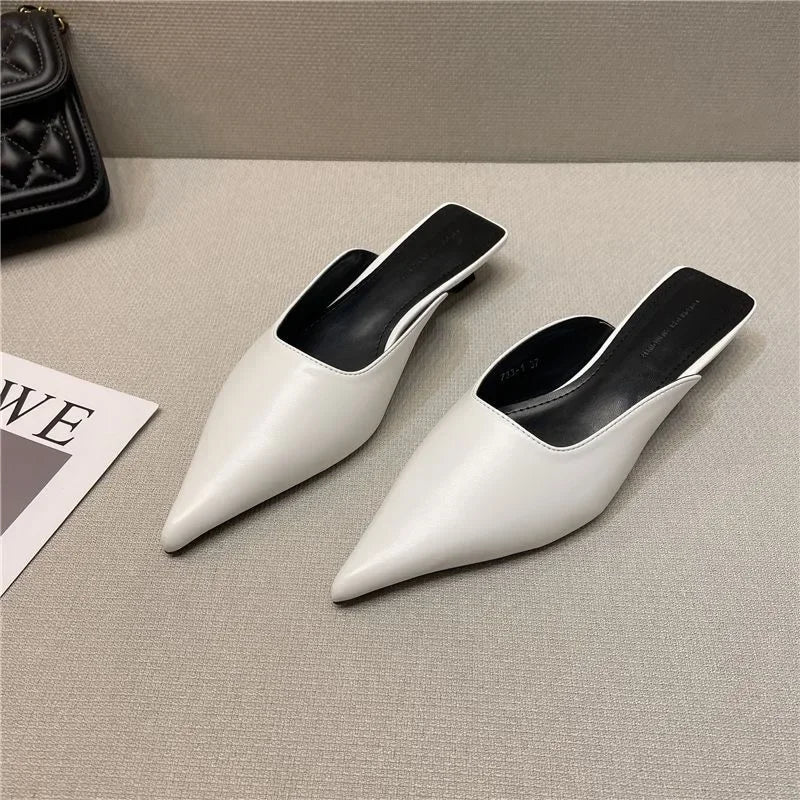 jinran Summer Women Low Heel Sandals Red Rubber Slides Mules Shoes Woman Outside Slippers Normal Comfortable Shoes Female