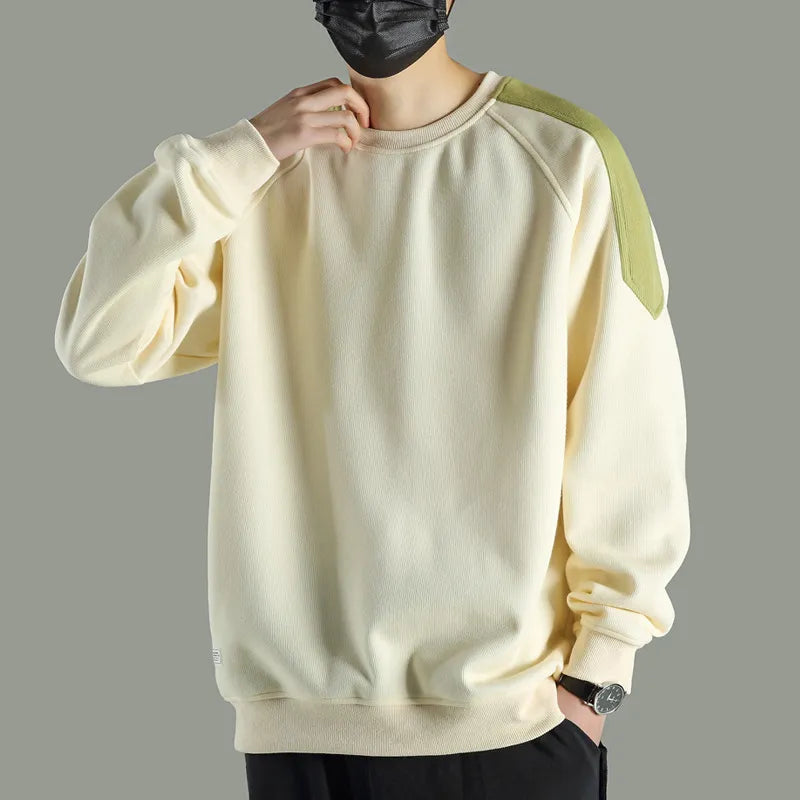 Quality Basic Oversized Sweatshirt Men Unisex Casual Cotton Pullover Korean Hoodies New Harajuku Streetwear Men Clothings