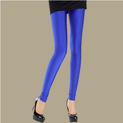 jinran New Spring Autume Solid Candy Neon Leggings for Women High Stretched Female Sexy Legging Pants Girl Clothing Leggins Spring