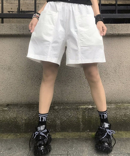 jinran Women Korean Fashion Cargo Shorts Summer High Waist Pockets Biker Baggy shorts Casual Vintage Bermuda Short Pants Streetwear