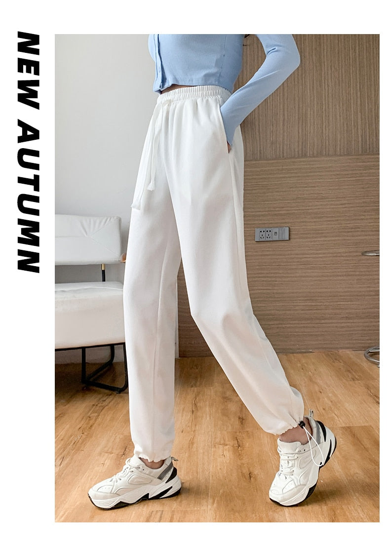 jinran Female New Korean Fashion Wide Leg Pants Women'S Loose In Spring And Autumn, Showing The Trend Of Little Chap Sportswear Lady