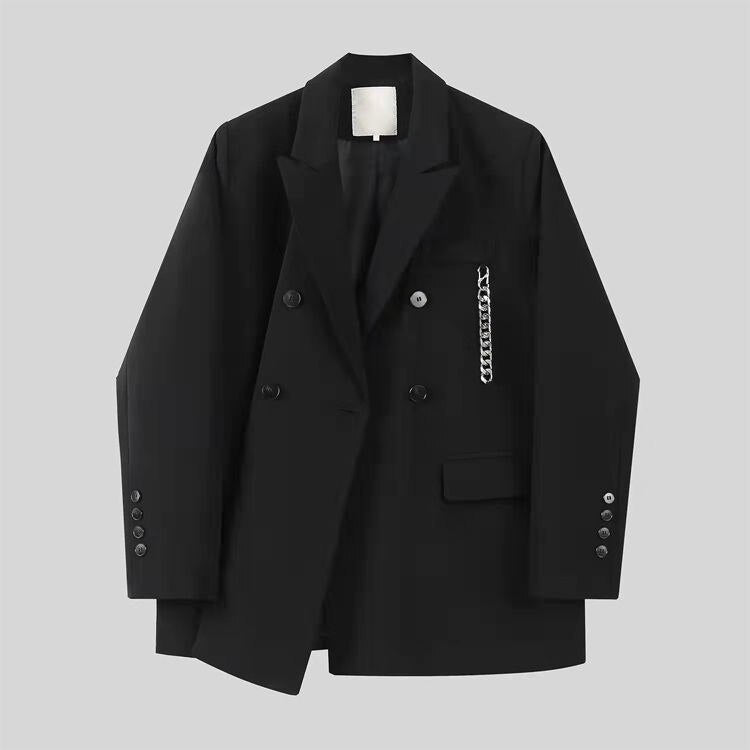 jinran Black Suit Coat Female Autumn Winter 2022 New High-level Design Early Autumn Loose Suit Blazers for Women Blazers for Women