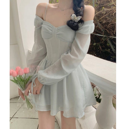 jinran Women Dresses French Elegance Temperament Robe 2023 New Gentle Versatile Fairy Dress Simple Versatile Fashion Female Vestidos