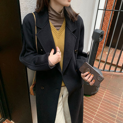 jinran Cotton Padded Autumn Winter New Classic Camel Wool Coat Loose Fashion Joker Temperament Woolen Coat Coats and Jackets Women