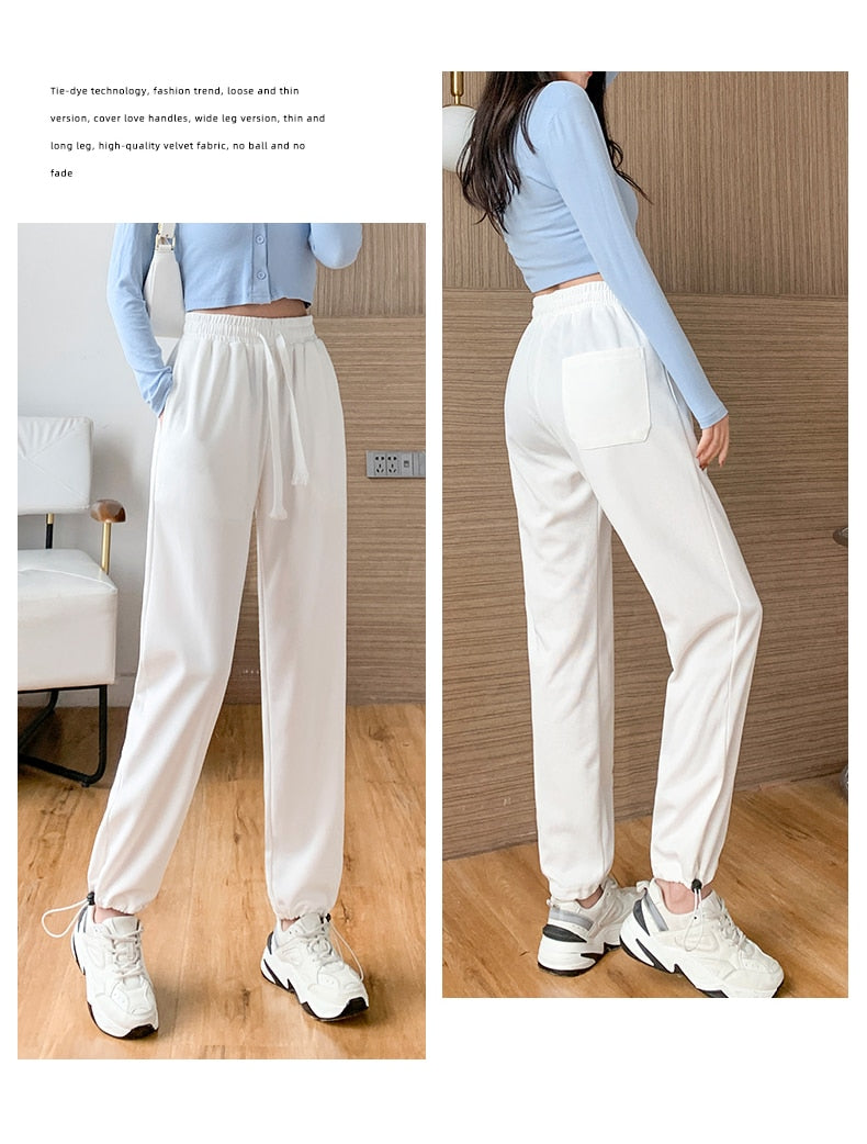 jinran Female New Korean Fashion Wide Leg Pants Women'S Loose In Spring And Autumn, Showing The Trend Of Little Chap Sportswear Lady