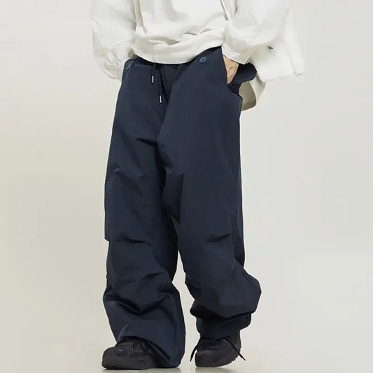 Parachute Pants Sport Men Baggy American Street Cargo Wide Leg Trousers Male Tracksuit Hip Hop Loose Casual Oversize