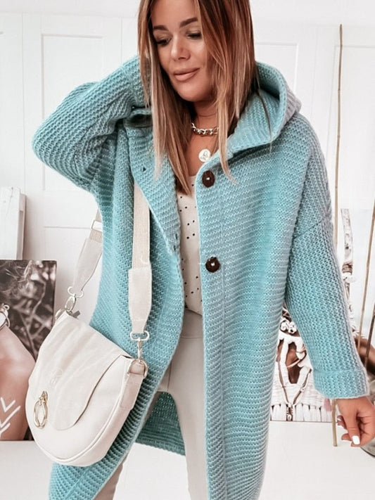 jinran Winter Coat for Women Autumn Winter New Loose Knitted Cardigan Long Sleeve Top Sweater Casual Pink Cardigan Women's Sweater