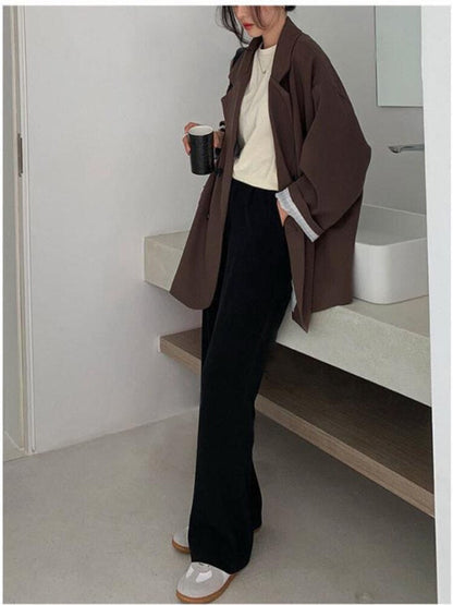 jinran Suit Jacket Female 2022 Spring and Autumn New Long Sleeve Loose Fashion Temperament Commuter Leisure Joker Jacket Suit