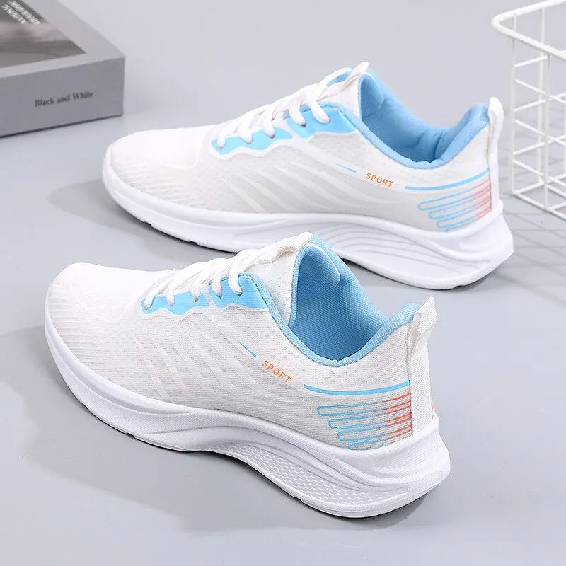 jinran New Spring/Summer Women's Sports Breathable Mesh Lightweight and Anti Slip Versatile Casual Shoes