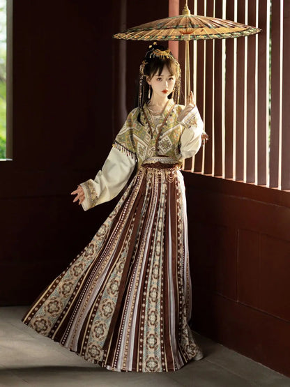 jinran New women's Hanfu Dunhuang exotic style Tang Dynasty Hanfu female ancient style waist-length daily style